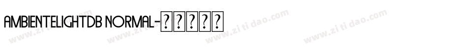 AmbienteLightDB Normal字体转换